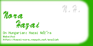 nora hazai business card